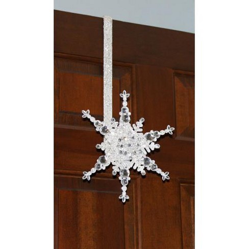 Diva At Home 17 Sparkling White Glittering Jeweled Snowflake Over