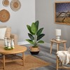 Nearly Natural 4-ft Travelers Palm Artificial Tree in Boho Chic Handmade Cotton & Jute Black Woven Planter - 4 of 4