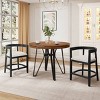 Christopher Knight Home Nora 3pc Upholstered Wood and Metal Bar Set Black - 2 of 4