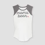 Sleeveless Mama Bear Baseball Graphic Maternity T-Shirt - Isabel Maternity by Ingrid & Isabel™ Cream