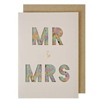 Meri Meri Mr & Mrs Confetti Shaker Wedding Card (Pack of 1)