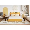 Twin/FULL/Queen/Twin XL Size Kids'Bed Frame with 2 Flexible Drawers, Boucle Upholstered Platform Bed Frame w/ Bookcase Headboard, Bedframe - 2 of 4