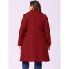 Agnes Orinda Women's Plus Size Winter Single Breasted Outfits Utility Belted Fashion Overcoats - 4 of 4