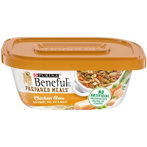 Purina Beneful Prepared Meals Stew Recipes Wet Dog Food - 10oz - 1 of 4