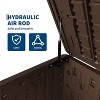 120 Gallon Outdoor Storage Box,Large Resin Deck Box with Hydraulic Air Rod,Weatherproof&Lockable Outdoor Storage Bin for Patio Cushions,Garden Tools - 3 of 4