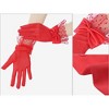 INSPIRE CHIC Women's Short Polka Dots Mesh Lace Gloves with Bow - 3 of 4