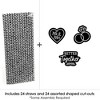 Big Dot of Happiness Mr. and Mrs. - Paper Straw Decor - Black and White Wedding or Bridal Shower Striped Decorative Straws - Set of 24 - 3 of 4