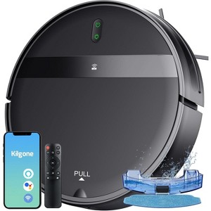 MAMNV G20 Robot Vacuum and Mop Combo, App/Alexa, 3000 PA Robotic Vacuum with WiFi/Bluetooth, Self-Charging Ideal for Pet Hair, Black - 1 of 4