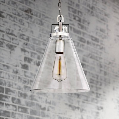 Frontage Satin Nickel and Clear Glass Pendant Light