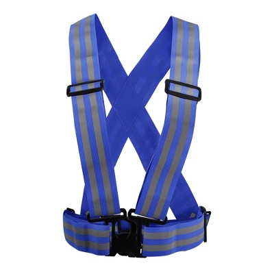 Unique Bargains Polyester High Visibility Safety Walking Cycling at Night Reflective Vest 1 Pc