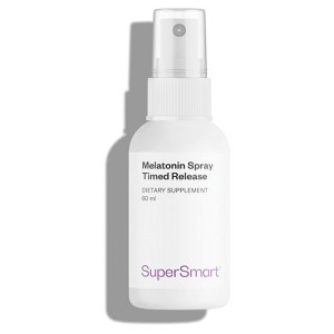 SuperSmart Melatonin Spray 1mg per Day (Fast Action & Timed Release) - Natural Pepper Mint Flavor | Non-GMO & Gluten Free - 60 ml - 1 of 1