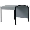 Resenkos Outdoor Garden Gazebo, Sunshade Gazebo Canopy,11' x 11' Outdoor Retractable Pergola with Canopy for Backyard, Gray Gray, Black - 2 of 4
