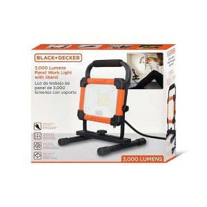 BLACK+DECKER AC Plug-in Panel LED Work Light with H-Stand Base, 3,000 Lumens - 1 of 4