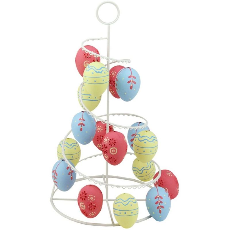 Northlight 14.25" Floral Cut-Out Spring Easter Egg Tree Decoration - Yellow/Pink, 2 of 4