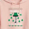 Women's - A Christmas Story - Frageelay Leg Lamp Ugly Sweater Cropped Graphic Hoodie - 2 of 4