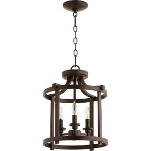 Quorum Lighting Lancaster 3-Light Pendant, Oiled Bronze, 13W, 15.75H - 1 of 1