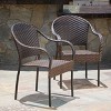 Sapphtopaz Patio Dining Chairs Wicker Patio Chairs with Back for Patio, Outside, Living Room - 3 of 4
