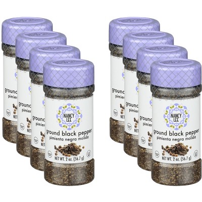 Nancy Lee Spice Pepper Ground Black - Pack of 8 - 2  OZ