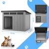 MooxvMoo Dog House Resin Dog Kennel Furniture,Indoor&Outdoor,for Patio Porch, Living Room Feral Cat Dog, Durable and Sturdy - 3 of 4