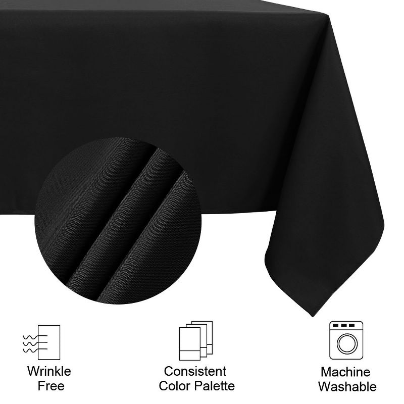 PiccoCasa Polyester Rectangle Tablecloth Table Cloths Dining Table Cover 1 Pc, 4 of 5