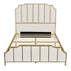 Metal Bed Frame With High Headboard, Wood Slat Support, Easy Assembly, Upholstered Bed - 2 of 4