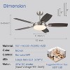 52 inch Modern Ceiling fan with Light,Nickle Downrod with Dual Side Blades,Reversible DC Motor - 2 of 4
