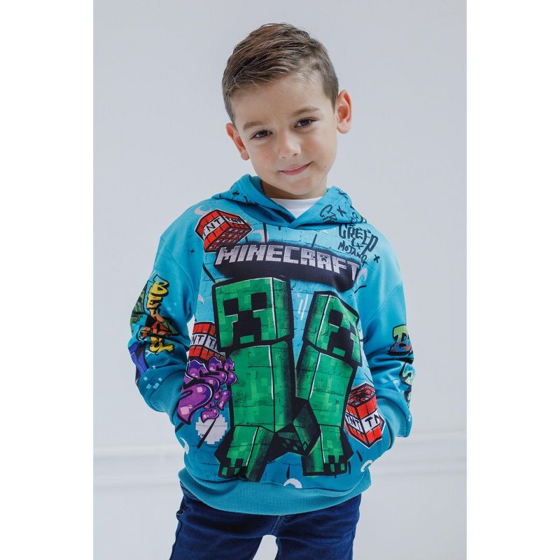Minecraft Creeper Pullover Hoodie Pockets, 2 of 8