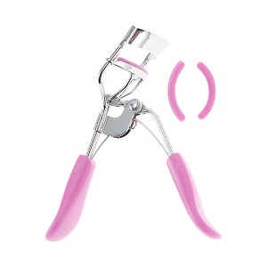 Unique Bargains Women Chrome Flat Handle Eyelash Curler 1 Pc - 1 of 3