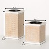 8.5" Rattan Block Pillar Holders - Set of 2, Multicolor - 4 of 4