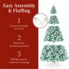 Best Choice Products Pre-Lit Sage Green Christmas Pine Tree w/ Flocked Branches, Warm-White Lights - 4 of 4