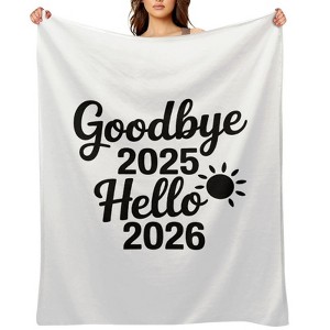 FIONECA 2026 Christmas New Year Flannel Blanket, Extra Warm, Snowman Motif, Full Size, Ideal Gift, For Napping, Festive Holiday Design - 60"¡Á80" - 1 of 1