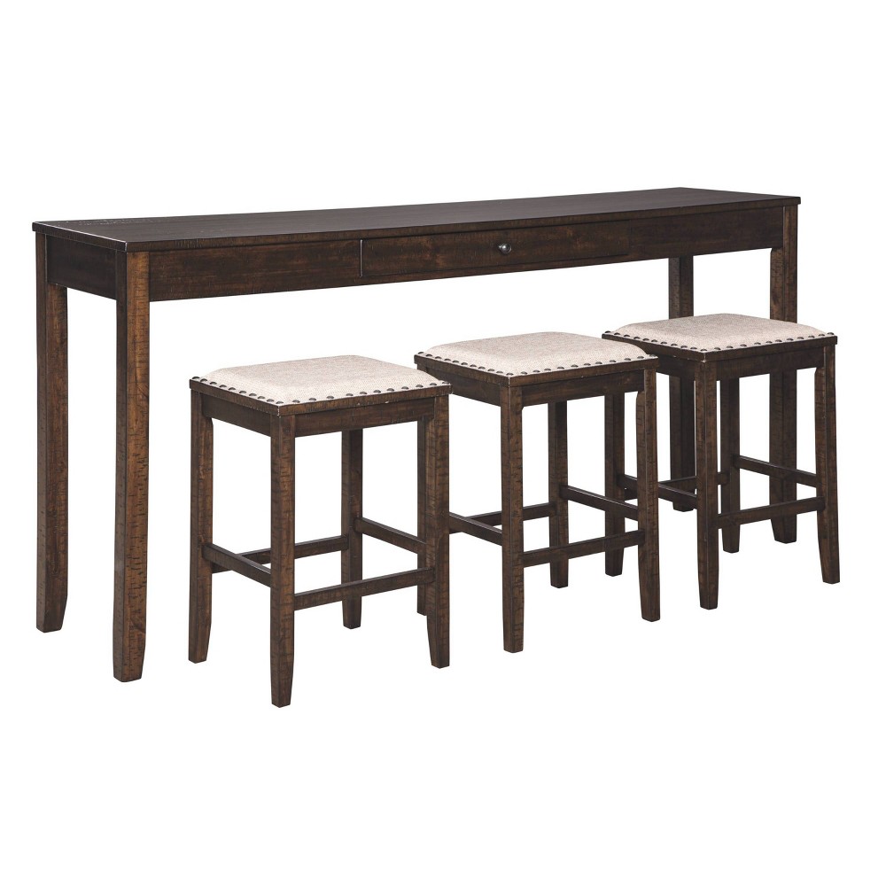 Rokane Rectangular Dining Room Counter Table Set Brown - Signature Design by Ashley