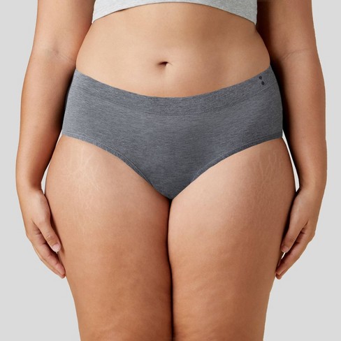 Thinx For All Women's Plus Size Super Absorbency Brief Period Underwear -  Gray 4x : Target