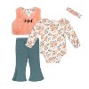Nicole Miller Infant Girls 4 Piece Faux Fur Vest Set - 2 of 4