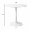 Modern 24" Round Table, Small Pedestal Dining Table with MDF Top for Kitchen, Dining Tables for Small Spaces or Living Room-The Pop Home - 4 of 4