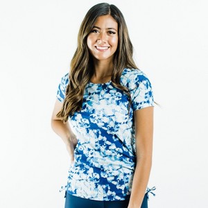 Calypsa Women's UPF 50+ Short Sleeve Adele Swim Top - 1 of 4