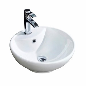 Fine Fixtures Round Vessel Sink Vitreous China With Overflow - 1 of 4