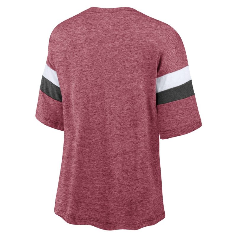 NFL Tampa Bay Buccaneers Women&#39;s Weak Side Blitz Marled Left Chest Short Sleeve T-Shirt, 3 of 4