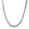 Black Bow Jewelry Mens 8.25mm Sterling Silver Square Solid Byzantine Necklace - 3 of 4