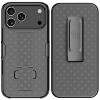 Nakedcellphone Combo for iPhone 17 Pro Max - Slim Case with Stand and Belt Clip Holster - Black Tread - 2 of 4