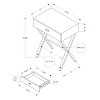 Monarch Specialties Accent Table Side End Nightstand Lamp Storage Drawer Living Room Bedroom Metal Laminate Brown Black Contemporary Modern - 3 of 4