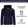 Galaxy J. Come Men's Modern Fit  Heavyweight Polar Fleece Plaid Hoodie With Faux Shearling Lining - 2 of 2