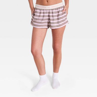 Women's Striped Sleep Shorts - Pink Striped XXS The Hollister Collection at Target