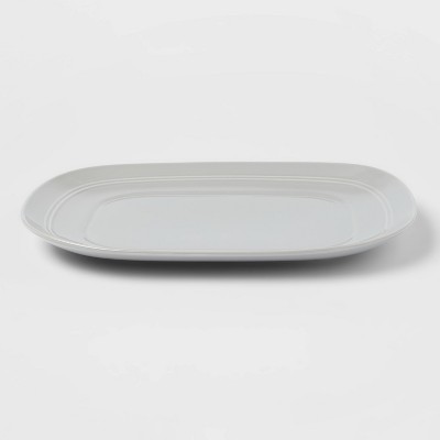 10" Stoneware Westfield Serving Platter Gray - Threshold™