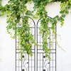 Lirago Black 2 pieces Weatherproof Multi-functional Outdoor Screen-Laser-Cut Galvanized Steel Panel 70.86"H * 19.68"W * 0.51"D - 4 of 4