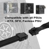 SilverStone Technology  SST-PP07E-PCIB 6+2pin black sleeve extension cable 18AWG black cable comb x 4 - 4 of 4