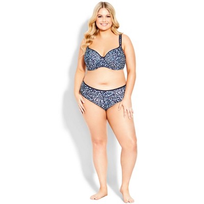Avenue Women's Plus Size Microfiber Hi Cut Brief