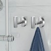 LunaLulinlk 2 Pack Towel Hooks, Matte Black SUS304 Stainless Steel Coat Robe Clothes Hook Modern Wall Hook Holder Silver - 3 of 4