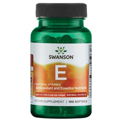 Swanson Natural Vitamin E 200 Iu 100 Softgels