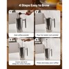 VEVOR French Press Coffee Maker, 51 Ounce Stainless Steel Coffee Press Tea Maker With Filter, Large Double Wall Insulated Presses Cold Brew, Silver - 4 of 4